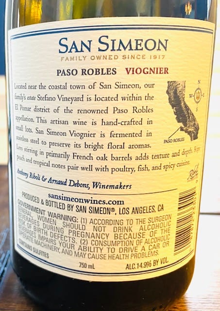 San Simeon Viognier