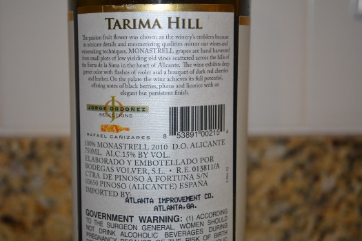 Bodegas Volver Tarima Hill 2010