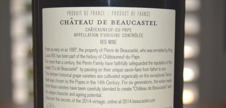 2014 Chateau de Beaucastel Chateauneuf-du-Pape