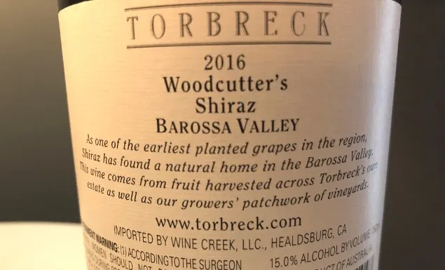 2016 Torbreck Woodcutters Shiraz