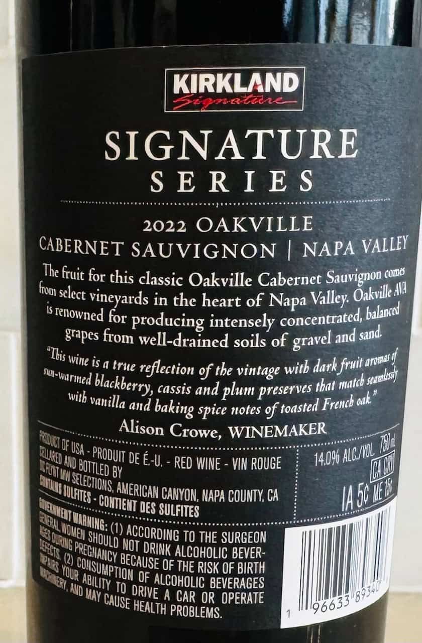 Kirkland Signature Oakville Cabernet Sauvignon