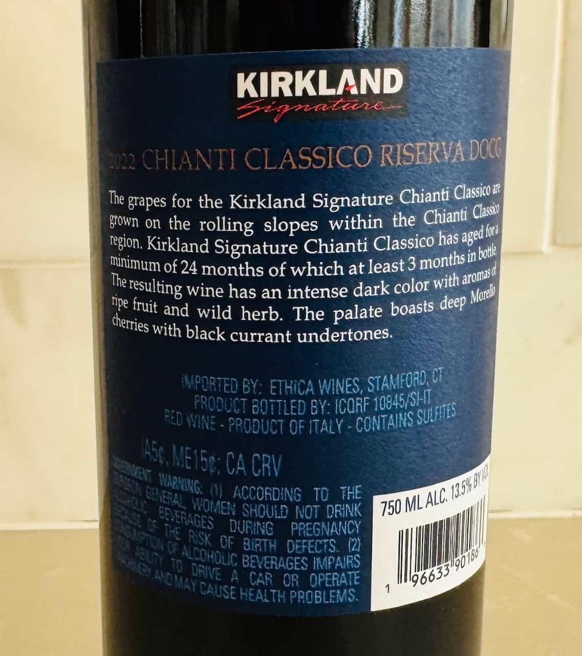 2022 Kirkland Signature Chianti Classico Riserva