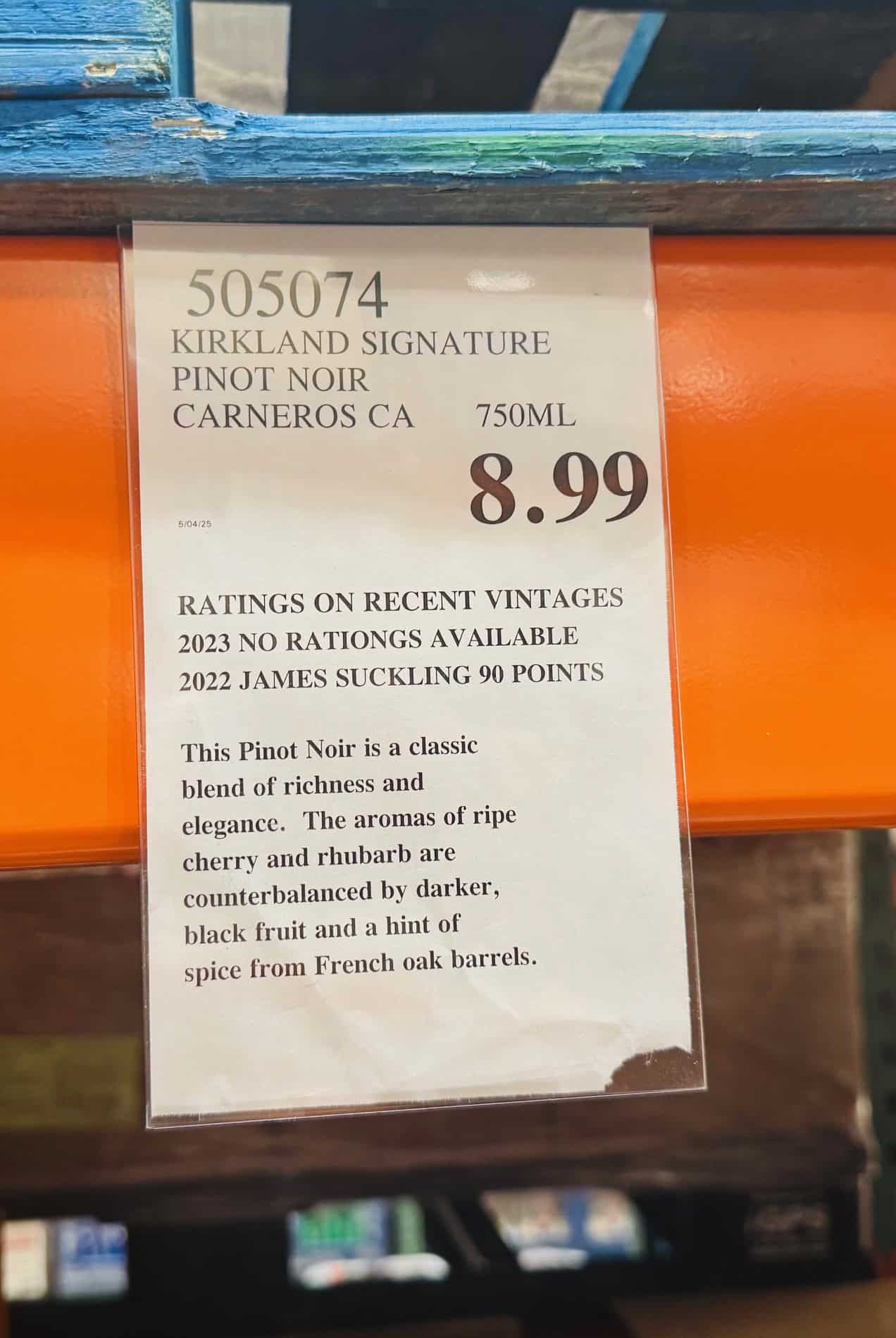 Kirkland Signature Carneros Pinot Noir