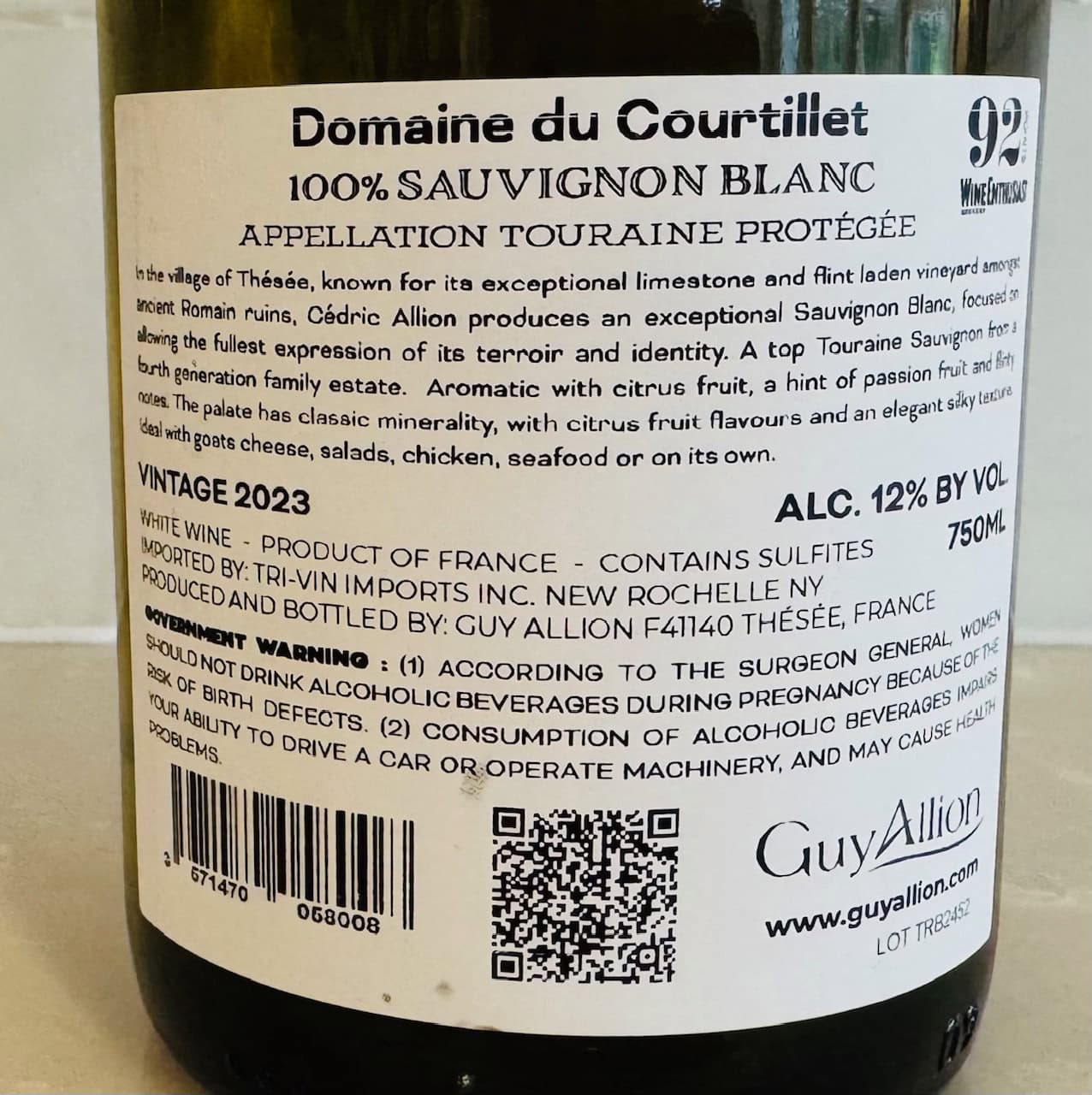 Domaine Du Courtillet Sauvignon Blanc Touraine