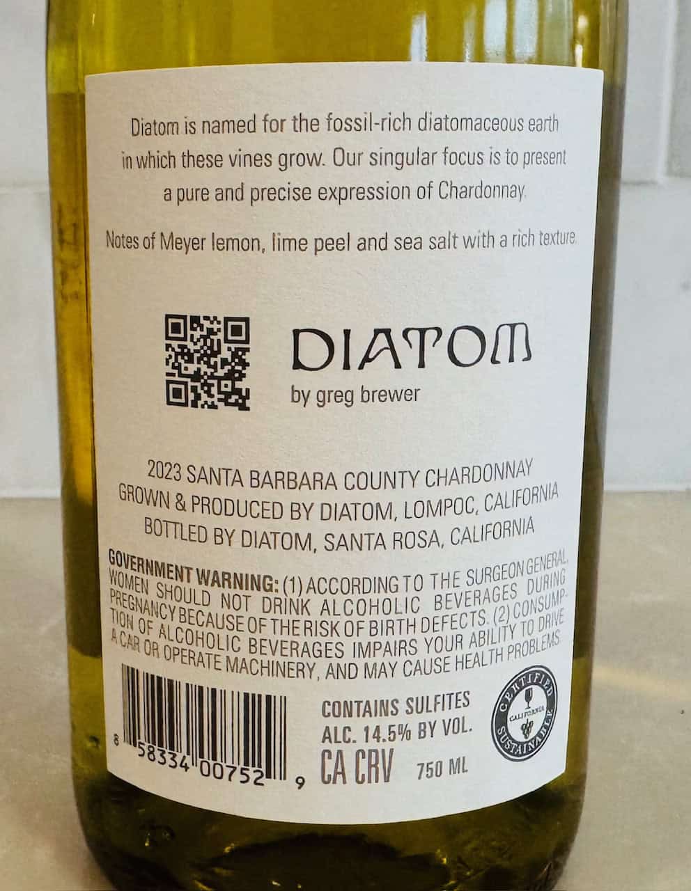 2023 Diatom Chardonnay Santa Barbara