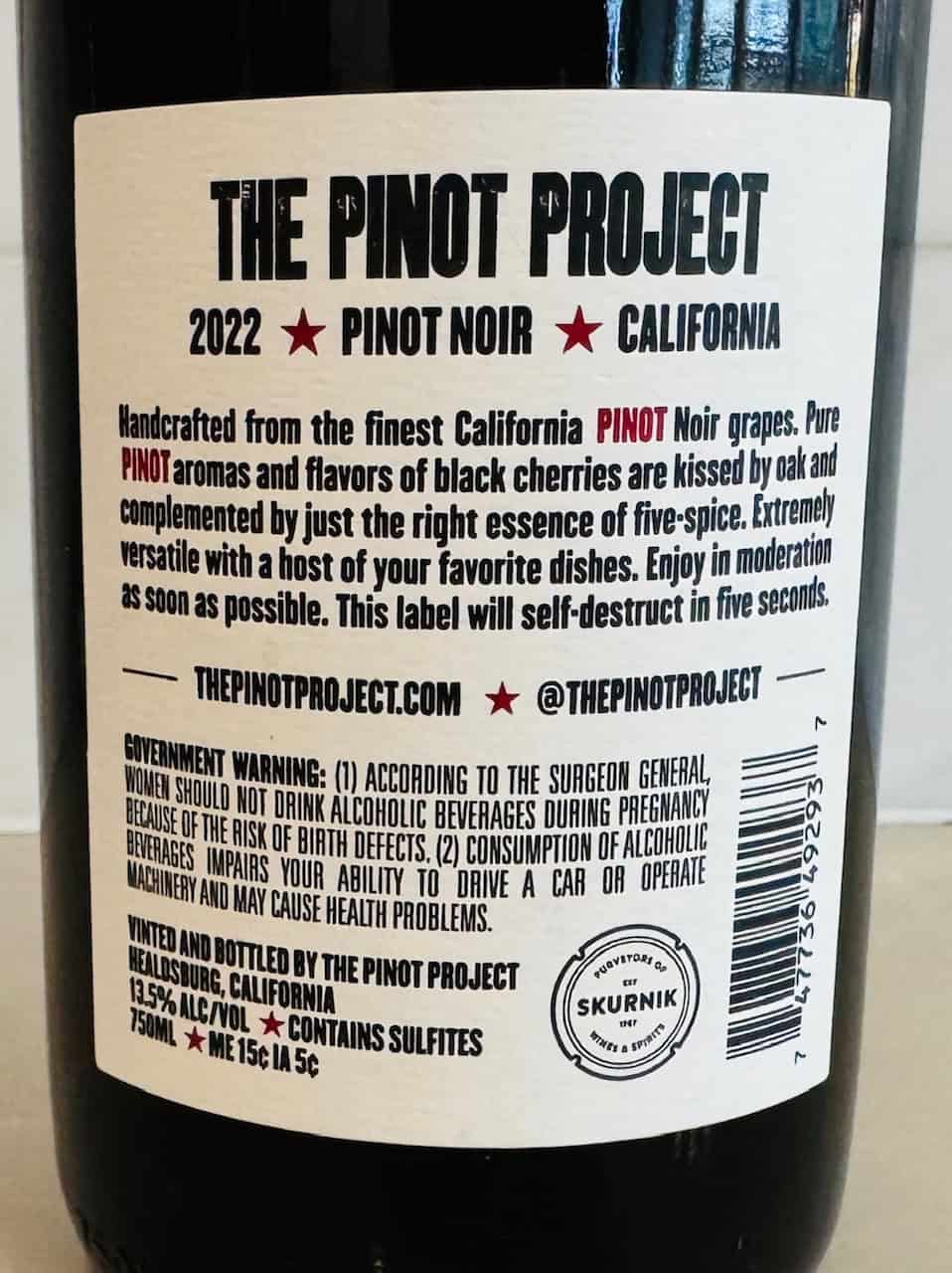 2022 The Pinot Project Pinot Noir