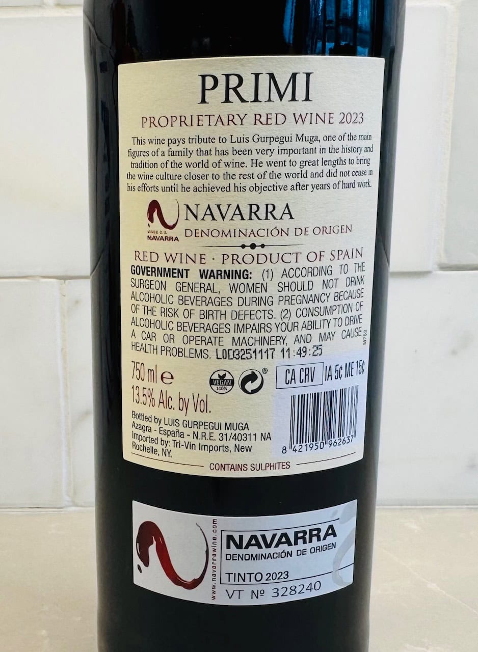 2023 Primi Proprietary Red Wine Navarra