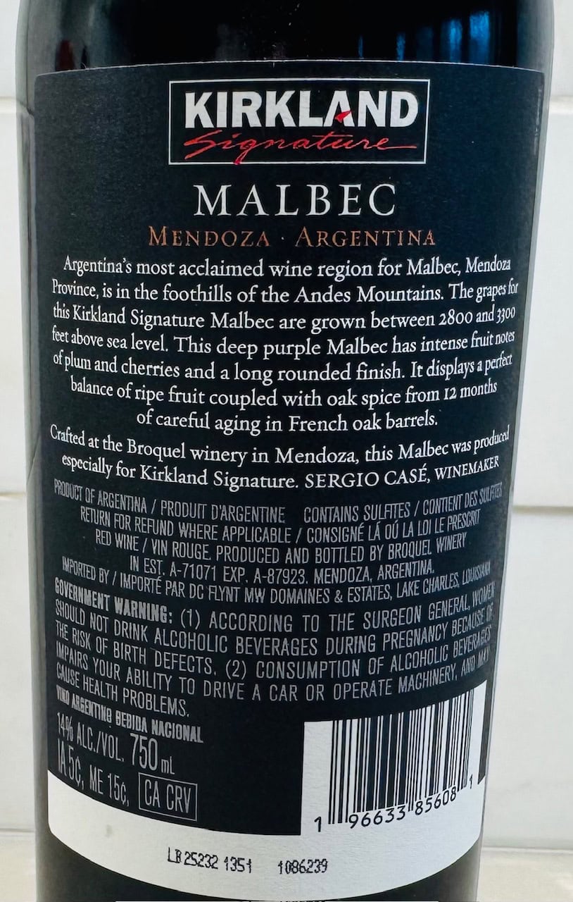 Kirkland Malbec