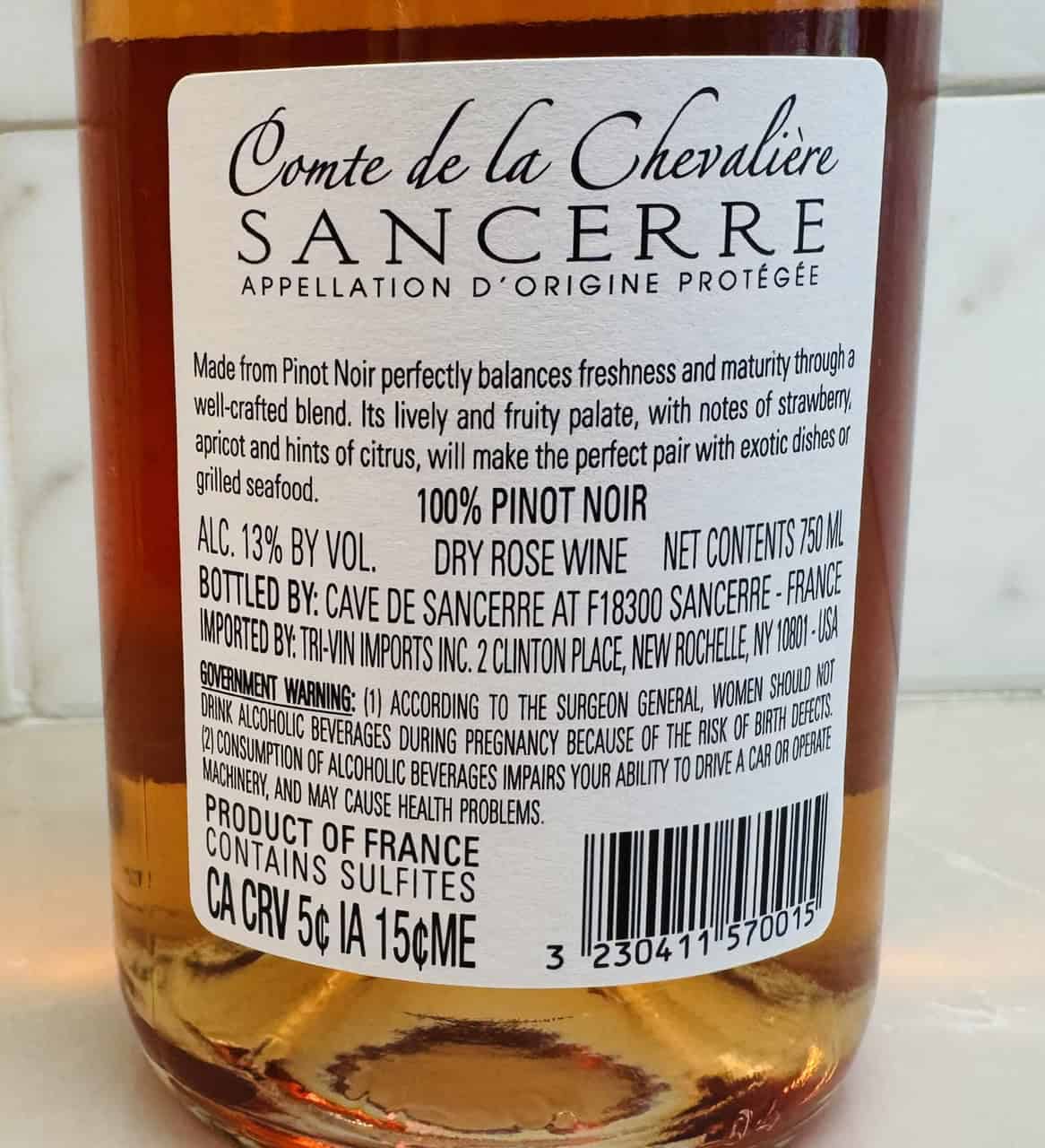 Comte De La Chevaliere Sancerre Rose