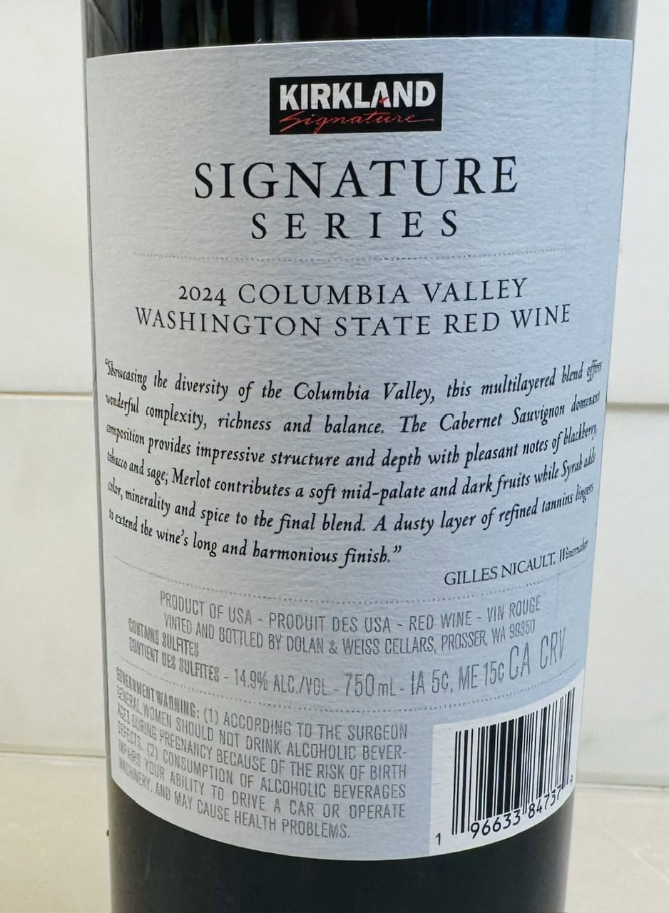 Kirkland Columbia Valley Red Wine