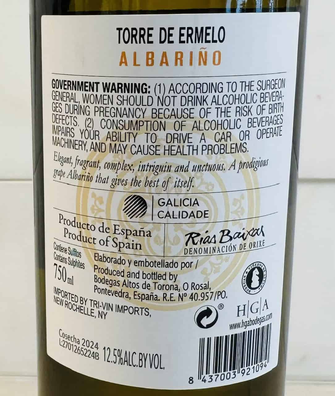 Altos de Torona Torres de Ermelo Albarino
