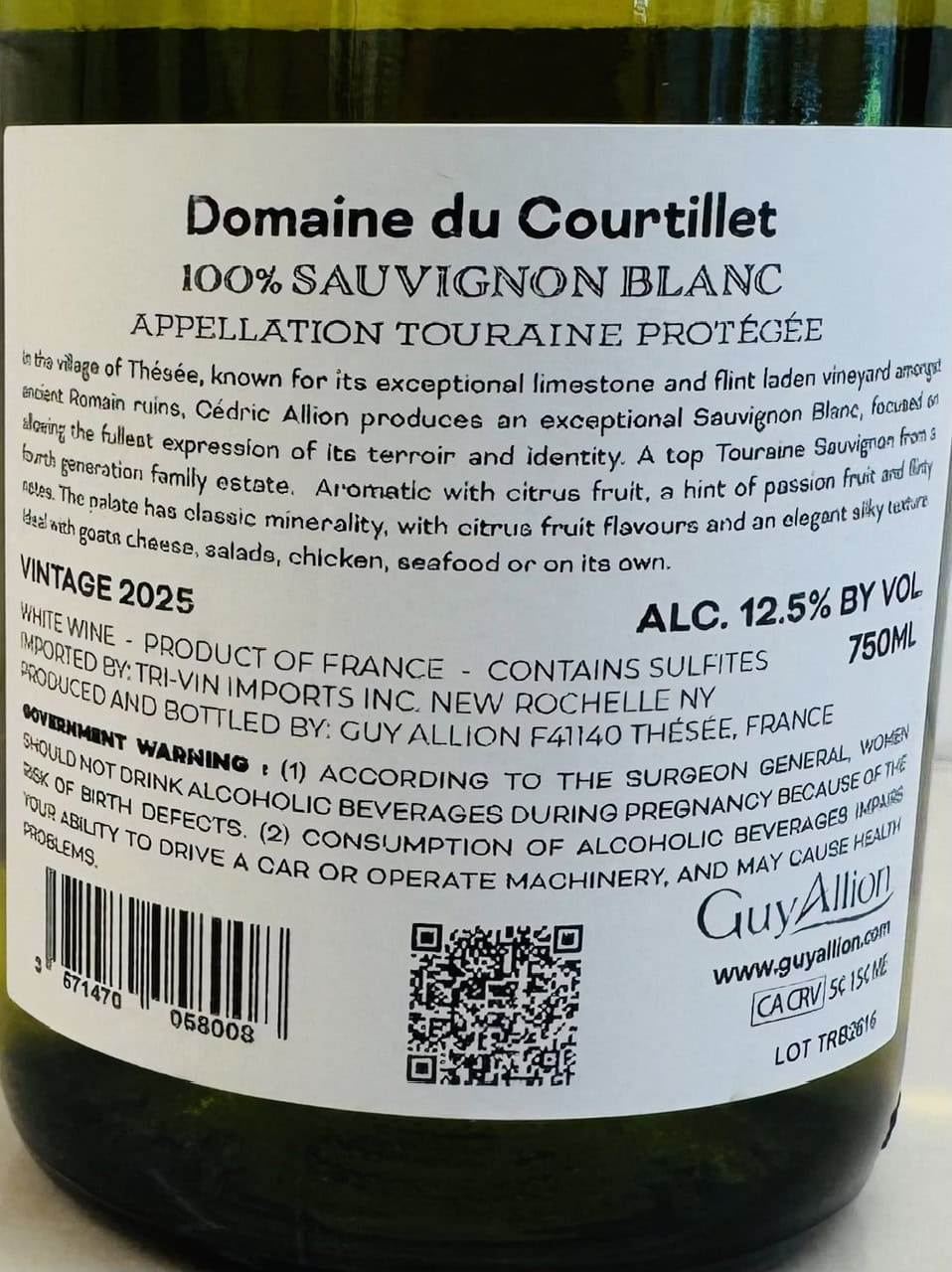 Domaine Du Courtillet Sauvignon Blanc Touraine