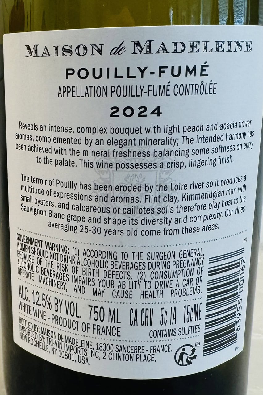 2024 Maison de Madeleine Pouilly-Fume