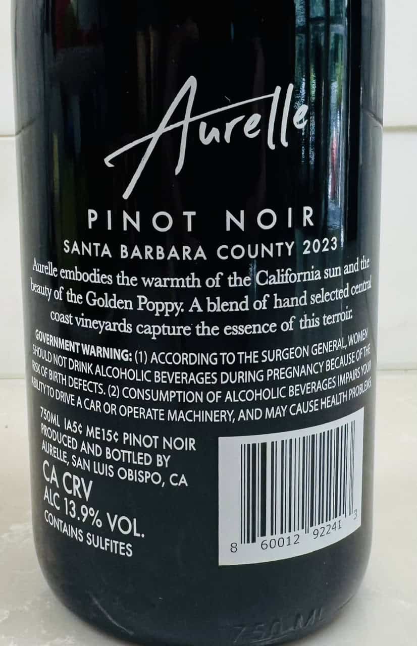 2023 Aurelle Pinot Noir Santa Barbara