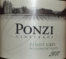 2011 Ponzi Pinot Gris