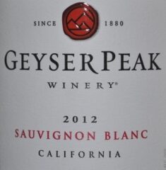 2012 Geyser Peak Sauvignon Blanc