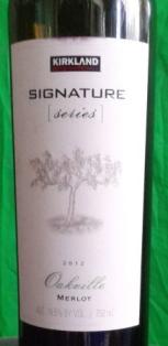 2012 Kirkland Signature Oakville Merlot