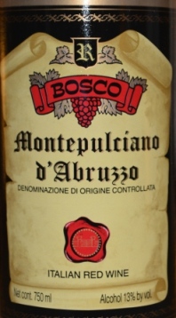 2011 Bosco Montepulciano d’Abruzzo