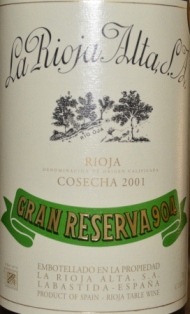 2001 La Rioja Alta Gran Reserva 904