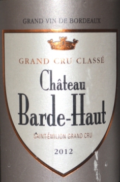 2012 Chateau Barde-Haut Saint-Emilion Grand Cru