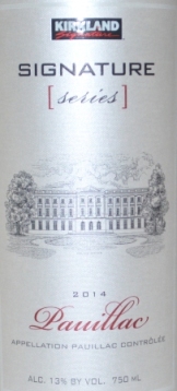 2014 Kirkland Signature Pauillac Bordeaux