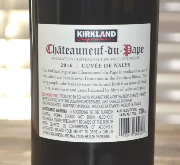 2016 Kirkland Chateauneuf du Pape