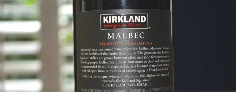 2017 Kirkland Malbec 