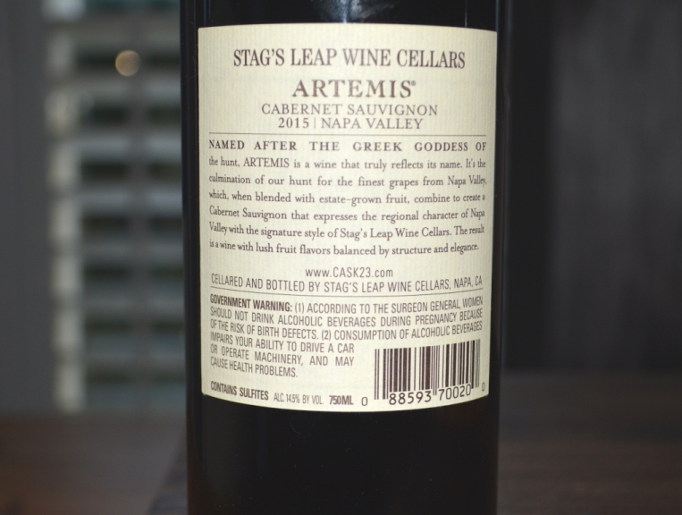 2015 Stag's Leap Wine Cellars Artemis Cabernet Sauvignon
