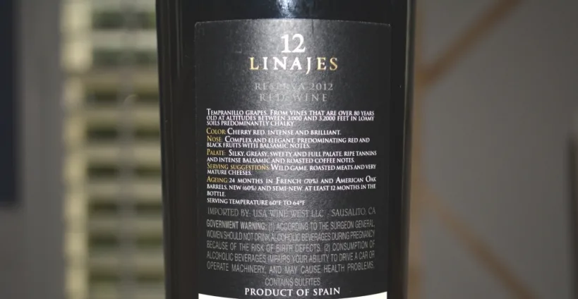 12 Linajes Reserva Tempranillo Ribera