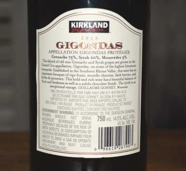 2016 Kirkland Gigondas