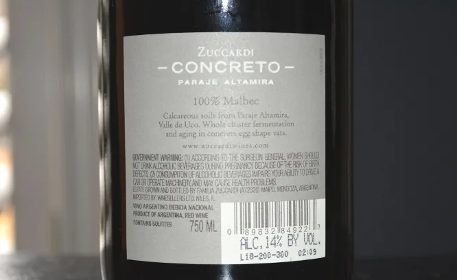 2017 Zuccardi Concreto Malbec