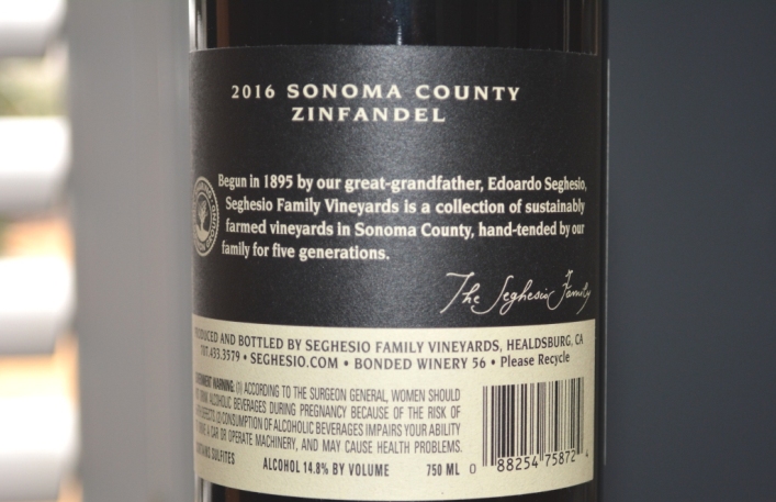 2016 Seghesio Zinfandel