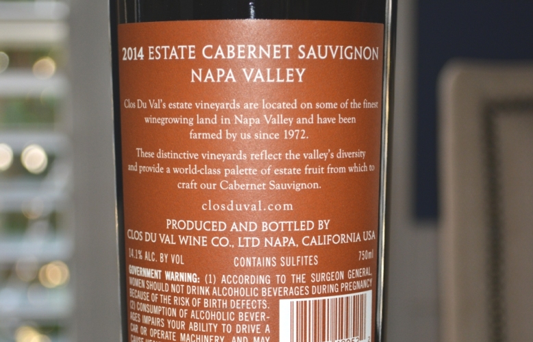 2014 Clos du Val Estate Cabernet Sauvignon Napa Valley