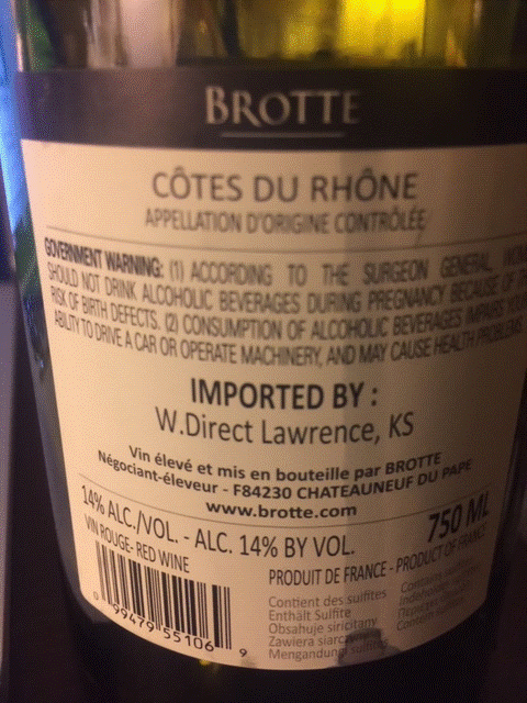 2016 Barville Cotes du Rhone