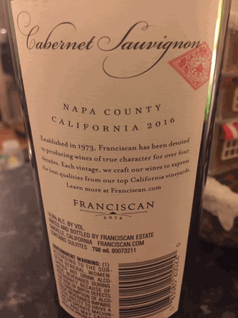 2016 Franciscan Cabernet