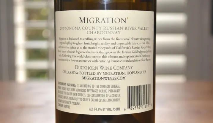 2015 Migration Russian River Chardonnay