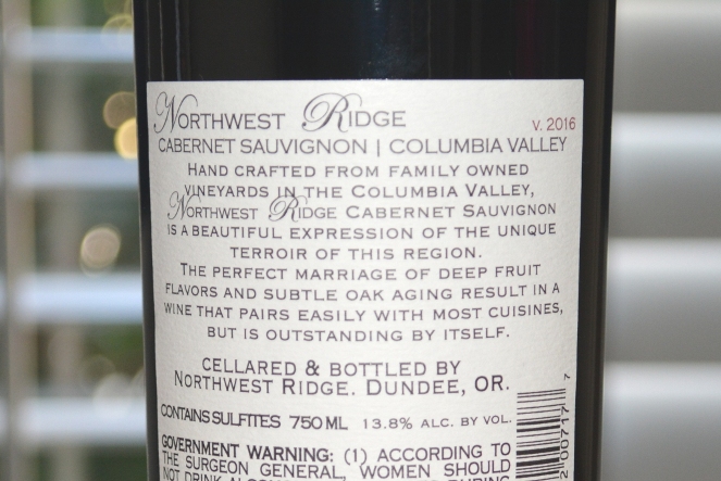 Northwest Ridge Cabernet