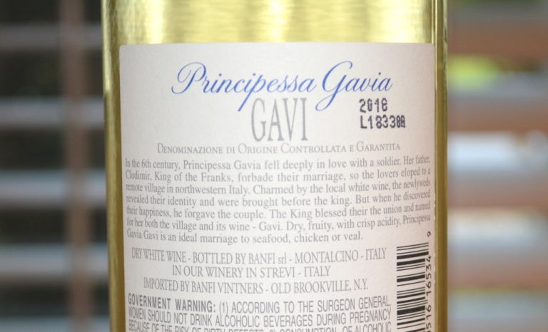 2018 Banfi Principessa Gavia Gavi