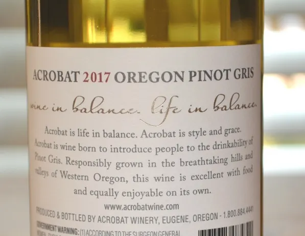 2017 Acrobat Pinot Gris