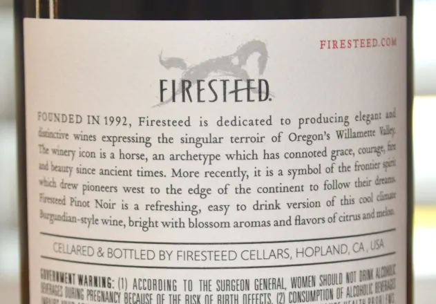 Firesteed Pinot Noir Willamette Valley