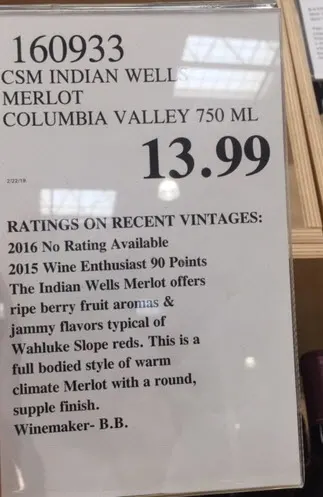 2016 Chateau Ste. Michelle Indian Wells Merlot