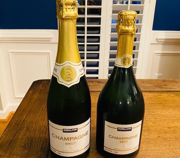 Side by Side Tasting of the Kirkland Champagne – New Bottle vs Old Bottle