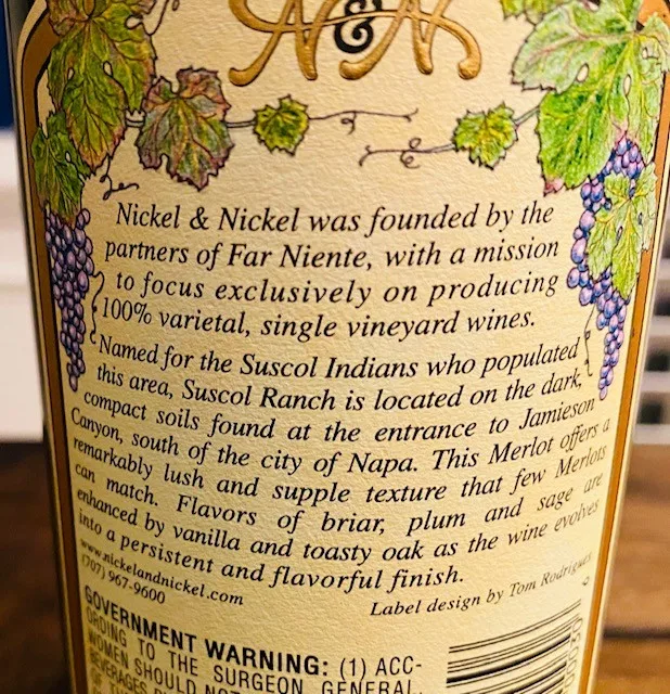 Nickel & Nickel Suscol Ranch Merlot