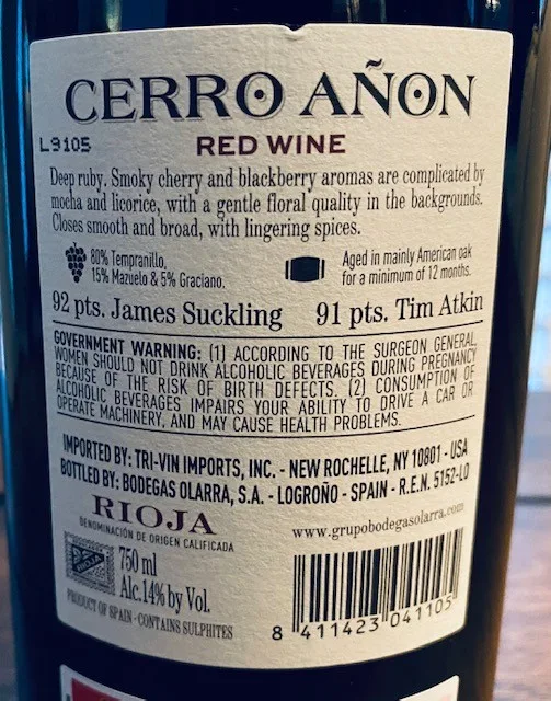 Cerro Anon Crianza Rioja