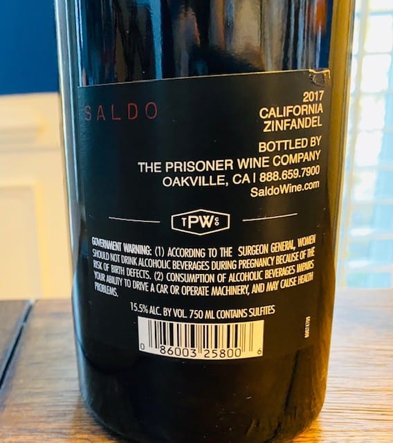 prisoner wine saldo