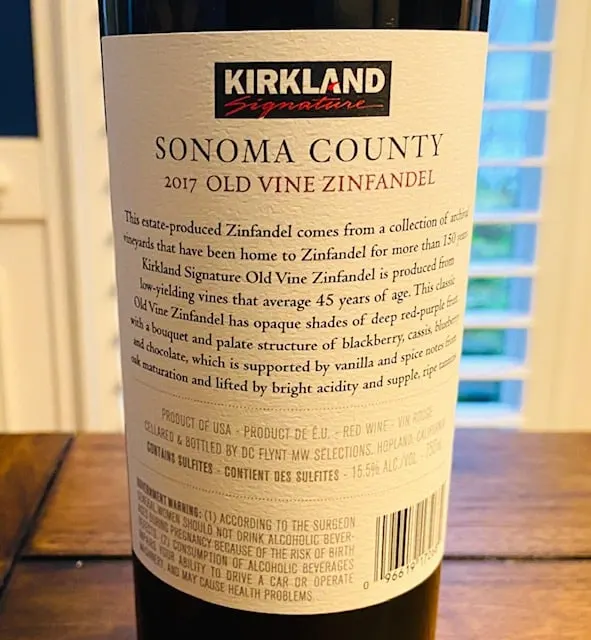 Kirkland Sonoma Zinfandel