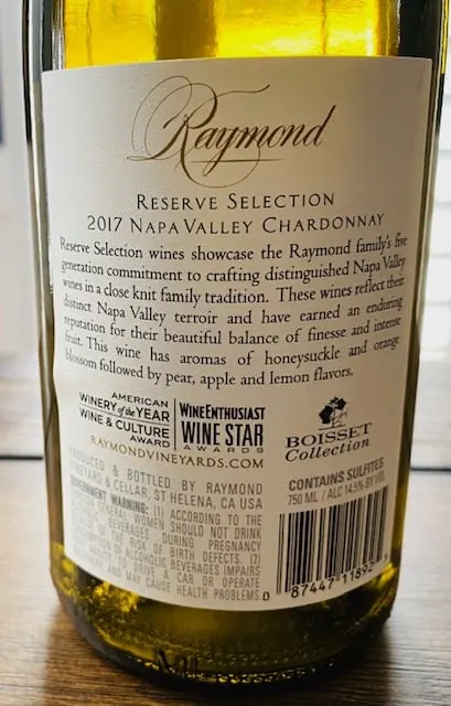 2017 Raymond Chardonnay Reserve Selection | CostcoWineBlog.com