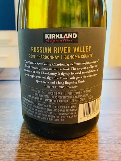 Kirkland Russian River Chardonnay Sonoma