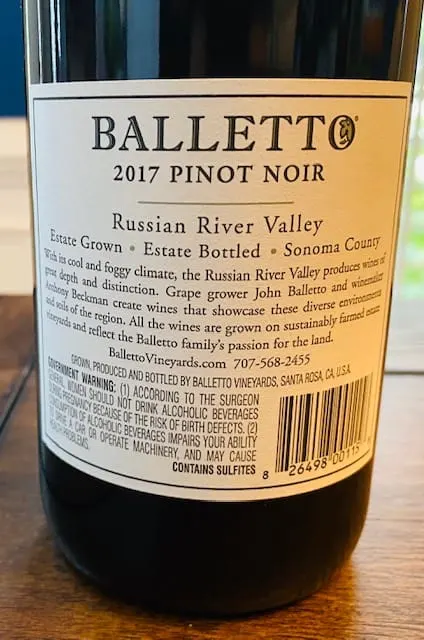 Balletto Pinot Noir