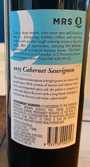 Mrs Q Cabernet